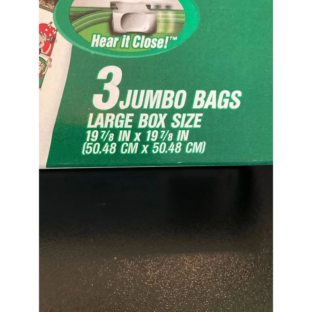 2pk Vintage Ziploc Holiday Bags Slide-Loc Jumbo 19-7/8in x 19-7/8in 6 Total Bags